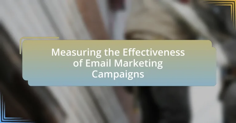 Measuring the Effectiveness of Email Marketing Campaigns