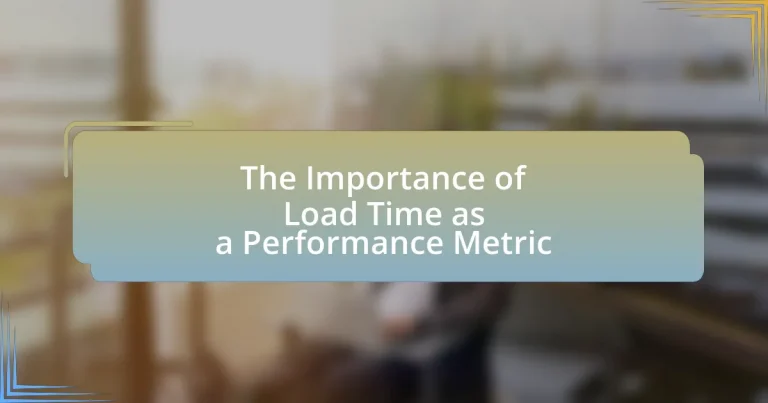 The Importance of Load Time as a Performance Metric