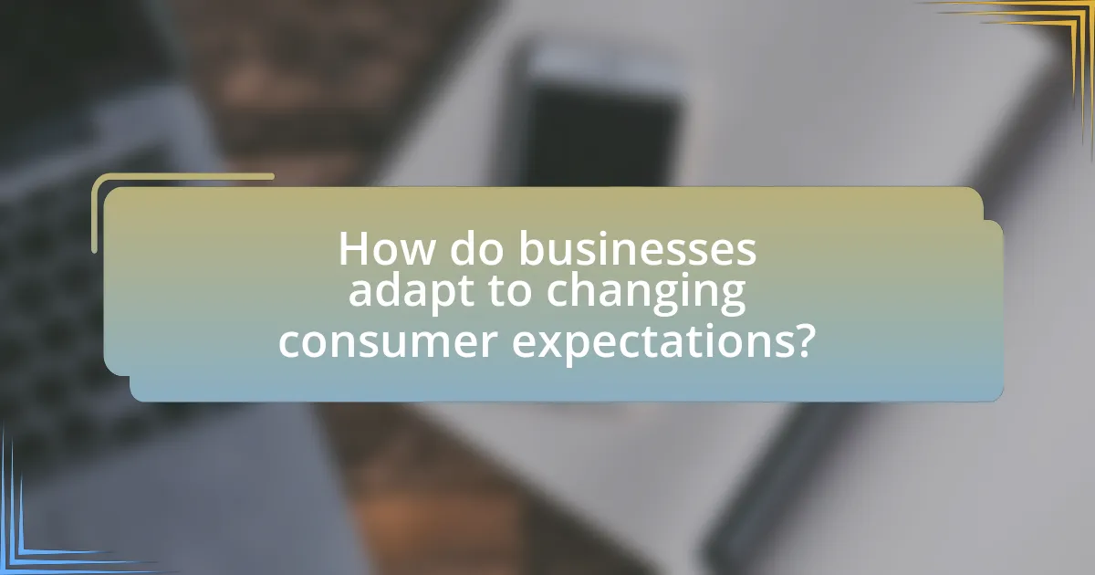 How do businesses adapt to changing consumer expectations?