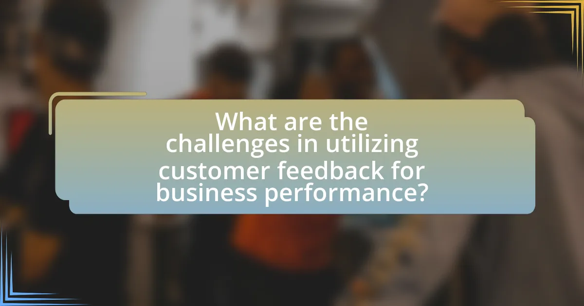 What are the challenges in utilizing customer feedback for business performance?