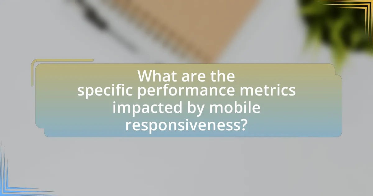 What are the specific performance metrics impacted by mobile responsiveness?
