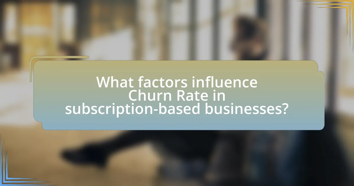 What factors influence Churn Rate in subscription-based businesses?