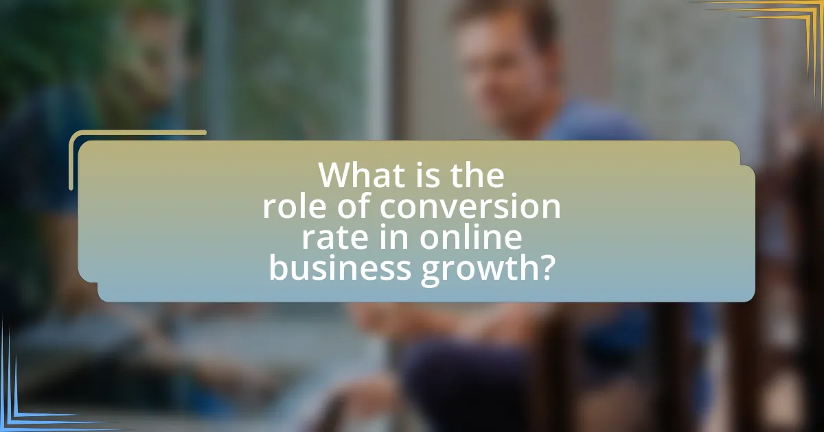 What is the role of conversion rate in online business growth?